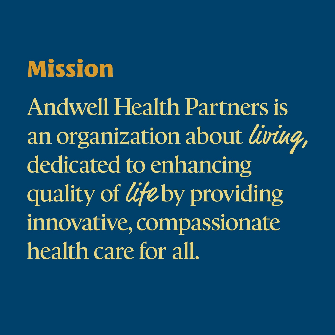 Andwell mission